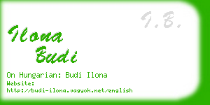 ilona budi business card